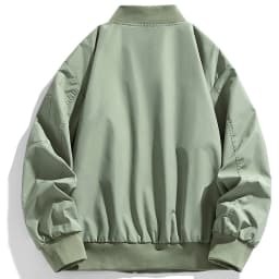 Maoxin Mens Jacket Men's Casual Loose Fitting Long Sleeved Hooded Jacket Long Sleeve Hoodless Faux Leather Outwear Jackets Plus Size Jackets for Men Green 7XL - Thumbnail 5