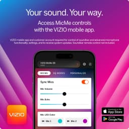 VIZIO MicMe 2.1 Karaoke Soundbar, 2 Wireless Microphones, Wireless Subwoofer w/ Dolby Atmos, DTS:X - Thumbnail 4