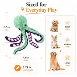 COUTEER Large Squeaky Dog Toys Plush Dog Chew Toys with Soft Fabric for Small, Medium, and Large Dogs Daily Companionship Training Reward Gift - Thumbnail 6