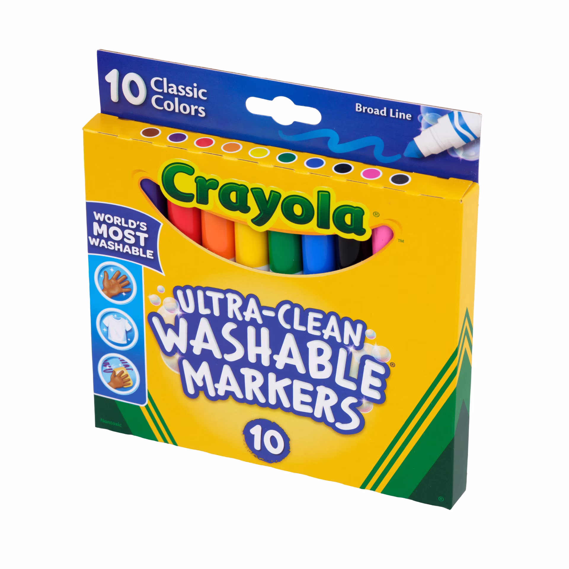 Crayola Ultra-Clean Washable Broad Line Markers, 10 Ct, Back to School Supplies, Classroom Essentials for Teachers, Gift, 3 - Thumbnail 4