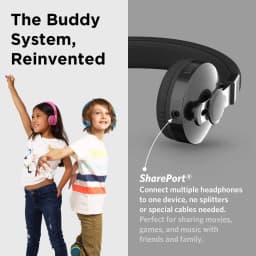 RHEA- Lilgadgets Untangled Pro Wireless Bluetooh Black, On-Ear Kids Headphones - Thumbnail 5
