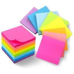 HonestMatter Sticky Notes Bulk, Office Organization, Sticky Note Pads, 5 Pack Colorful 3x3 Inch Memo Notes Strong Adhesive 50 Sheets, Multicolor - Thumbnail 6