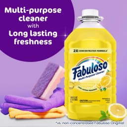 Fabuloso 2X Multi-Purpose Cleaner, No Rinse Floor Cleaner, Refreshing Lemon Scent, 169 fl oz - Thumbnail 3