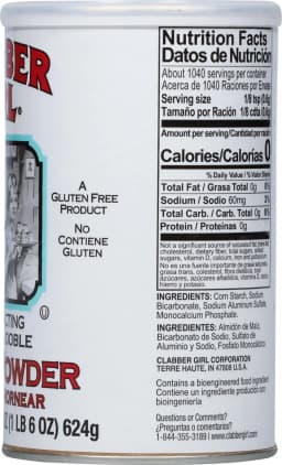Clabber Girl, Gluten-Free, Double Acting Baking Powder, 22 oz - Thumbnail 8