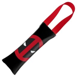 Dog Tug Toy Deadpool Face Deadpool Icon Close Up Black Red - Thumbnail 2