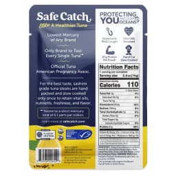 Safe Catch Citrus Pepper Wild Elite Pure Tuna, 2.6 oz Pouch – Citrus Pepper Seasoned Tuna with 21g Protein - Thumbnail 3