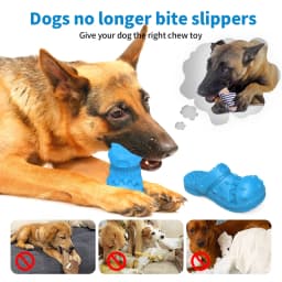 PcEoTllar Juguetes para Perros para Masticadores Agresivos de Raza Grande, Juguetes para Masticar para Perros con Forma de Pantufla y Sonido para - Thumbnail 2