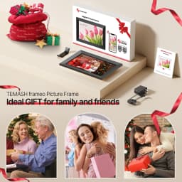 Frameo WiFi Digital Picture Frame, TEMASH 10.1" Digital Photo Frame 32G Memory with 1280*800 IPS Touchscreen, Auto Rotate, Gift for a Loved One! - Thumbnail 6