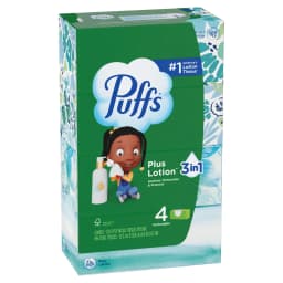 (6 pack) Puffs Plus Lotion Facial Tissues, 4 Family Boxes, 124 tissues per box - Thumbnail 14