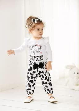 PatPat Newborn Baby Girl Clothes Long Sleeve Romper Bodysuit and Pants Outfit Set, 0-3 Months - Thumbnail 4