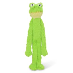 Multipet Swingin' Slevin Frog, Plush Dog Toy, Green, 5 Squeakers, 21 inches - Thumbnail 2