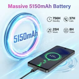 Unlocked Cell Phone 5G Smartphone Oukitel C6 24gb(8+16expansion)+256gb 5150mah Battery 50mp+5mp Mobile Phone for Urban Elites Daily Use - Thumbnail 3