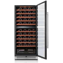 Ca’lefort 24 inch Dual Zone Wine Refrigerator Cooler 90 Bottle Built-In Wine Fridge with 3 Color LED Lighting for Home, Bar & Office - Thumbnail 2