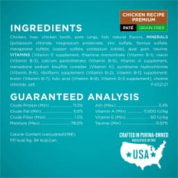 Purina ONE, Grain Free Natural Variety Pack, Wet Cat Food Pate, 3 oz Cans (12 Count) - Thumbnail 6