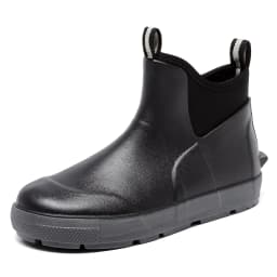 Lcamaw Men's Deck Boots, Waterproof Ankle Rain Boots with Anti-Slip Traction, Rubber Garden & Fishing Boots for Boating, Camping, Farming & Outdoor Work - Thumbnail 1
