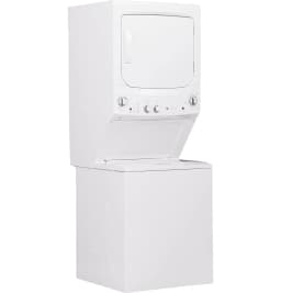 GE GUD27ESSMWW Unitized Spacemaker 3.8 Washer with Stainless Steel Basket and 5.9 Cu. Ft. Capacity Electric Dryer, White - Thumbnail 4