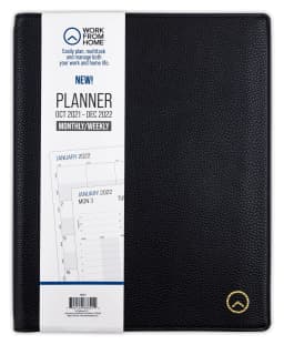 Work From Home Monthly/Weekly Planner, October 2021-December 2022, 8.25x10.25 Black - Thumbnail 1