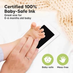 Square Baby Footprint Kit Hand Footprint Kit Dog Paw Print Kit Clean Touch Ink Pad Inkless Hand and Footprint Kit Handprint Kit Baby Registry Search - Thumbnail 4