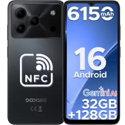 Doogee Android 16 Phone with Gemimi AI,32GB+128GB/2TB cell Phone Unlock,6150mAh Battery,6.56"HD+90Hz Ips,Dual Camera/Nfc/Otg/Face ID - Thumbnail 1