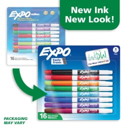 EXPO Dry Erase Markers, Fine Tip, Assorted Colors, 16 Count - Thumbnail 2