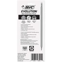 BIC Evolution Cased Pencil, #2 Lead, Yellow Barrel, 18-Count - Thumbnail 3