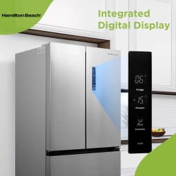 Hamilton Beach HZ4051 17.9 cu. ft. French Door Refrigerator with 2 Freezer Drawers, Stainless Steel, Digital Display - Thumbnail 3