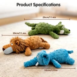 Horivan Interactive Squeaky Dog Toy for Small Medium Dogs Indestructible Chew Toy with Soft Plush Puppy Teething Chew Long Lasting Pet Toy - Thumbnail 5