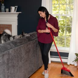 O-Cedar PowerCorner Pet Pro Broom and Dustpan Set Step-on Large - Thumbnail 11