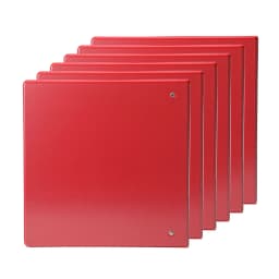 Pen + Gear 3-Ring Durable View Binder, 2 inch Binder Ring Type, Slant D-Ring, Red, 6 Pack - Thumbnail 7