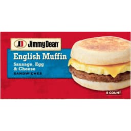 Jimmy Dean Frozen Breakfast Sandwich, Sausage Egg & Cheese English Muffin, 8 Count - Thumbnail 17