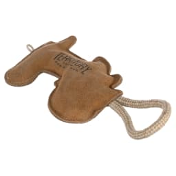 Natural Leather Tractor-Pull Tug Toy - 13" - Thumbnail 8