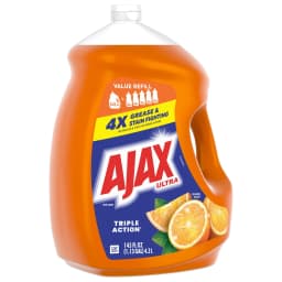 Ajax Ultra Liquid Dish Soap, Triple Action, Easy-Flip Cap, Orange Scent, 145 fl oz - Thumbnail 13