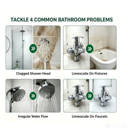 Yyuenw 120ml Multi Purpose Shower Head Cleaner Limescale Remover 8in1 Bathroom Spray Soap Scum Dissolver Clogged Nozzle Restorer - Thumbnail 5