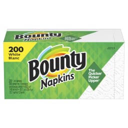 Bounty Quilted Napkins 1-Ply 12 1/10 x 12 White 200/Pack (96595PK) SHO4 - Thumbnail 1