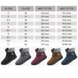 Ecetana Women Snow Boots Winter Shoes Slip On Boots for Women Waterproof Booties Comfortable Outdoor Anti Slip Shoes - Thumbnail 7