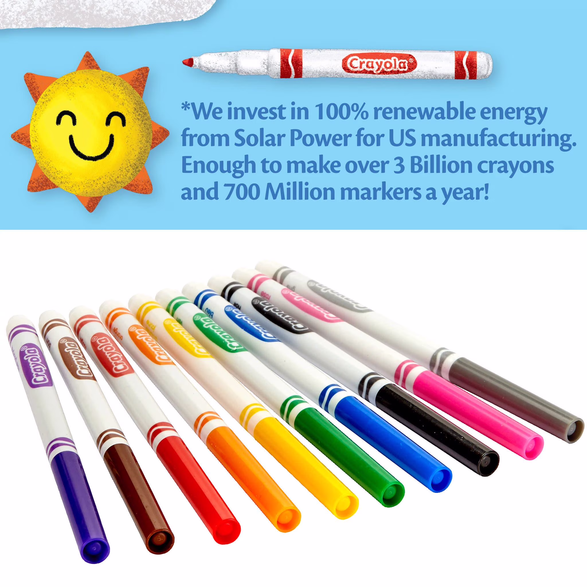 Crayola Fine Line Markers, Classic Colors, 10 Count, Back to School Supplies for Kids and Teachers, Classroom Essentials, Gifts, 3 - Thumbnail 10