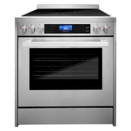 Cosmo 4 Piece Kitchen Appliance Package with 24" Built-In Microwave Drawer 30" Freestanding Electric Range 24" Built-in Integrated Dishwasher - Thumbnail 2