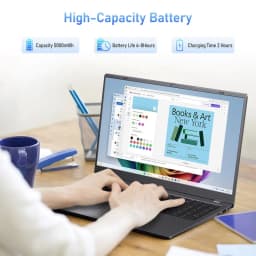 KINOBUC 14" FHD Laptop, Intel 6500Y, 8GB RAM, 256GB SSD, Windows 11, WiFi 5, Bluetooth 5.0, Office Ready - Thumbnail 8