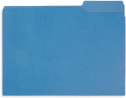 File Folder, 1/3 Cut Tab, Letter Size, Blue, Great for Organizing and Easy File Storage, 100 Per - Thumbnail 3