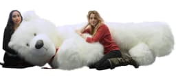 American Made 9 Foot Giant Teddy Bear Soft 108 Inches Enormous Huge Stuffed Animal White Made in USA - Thumbnail 3