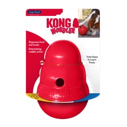 KONG® Wobbler Food-Dispensing Dog Toy, Red, Large for Dogs Between 30-65 lbs - Thumbnail 5
