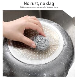 4pcs Stainless Steel Scrubber Scrubbing Scouring Pad Magic Eraser Sponges Clean Pot Pan and Broiler Rack Steel Wool for Kitchen Bathroom - Thumbnail 7