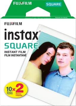 FUJIFILM - instax SQUARE Film 2pk (20 Sheets) - White Frame - Thumbnail 1