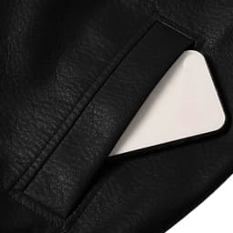 Men's Faux Leather Moto Biker Jacket Classic Textured Bomber Coat Vintage Loose Fit Zip Up Windproof Jackets with Sleeve Zipper Pockets, Black, XXL - Thumbnail 7