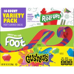 Fruit Roll-Ups, Fruit by the Foot, Gushers Gluten Free Fruit Flavored Snacks (16 Pouches) - Thumbnail 8