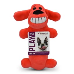 Multipet Smiling Loofa Plush Dog Toy with Squeaker, 6 inch - Thumbnail 1