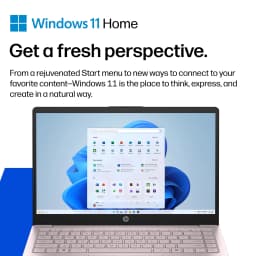 HP 14 inch HD Windows Laptop AMD Athlon Silver 7120U Processor 4GB 256GB SSD Tranquil Pink - Thumbnail 10