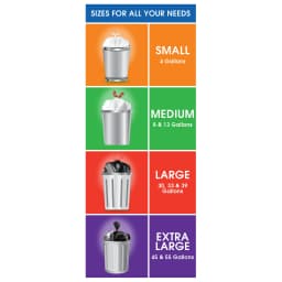 Great Value 30-Gallon Large Flap Tie Trash Bags, 20 Bags - Thumbnail 4