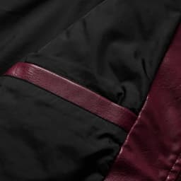 Men's Wings Color Block PU Leather Motorcycle Jacket, Double Stand Collar Street Casual Motorcycle Jacket, Hip Hop Punk Retro Top - Thumbnail 12