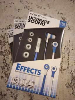 RHEA- Argom Ultimate Sound Effects Earbuds Wired Flat Cable 3.5Mm - Thumbnail 1